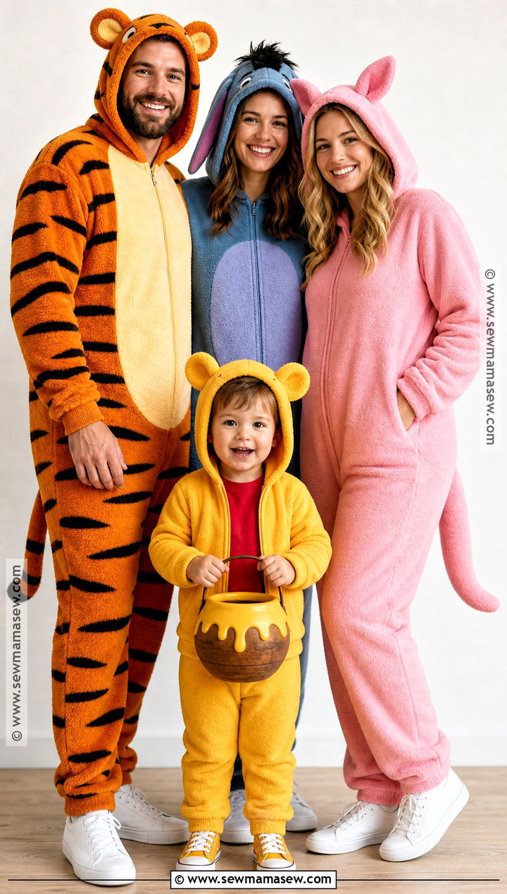 Winnie The Pooh Family Costume With Toddler - 35 family halloween costumes with for toddlers