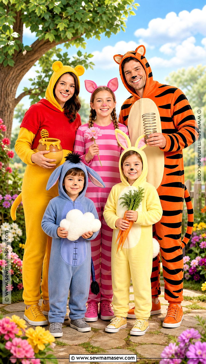 Winnie The Pooh Family Of Five Costume - 40 winnie the pooh costumes