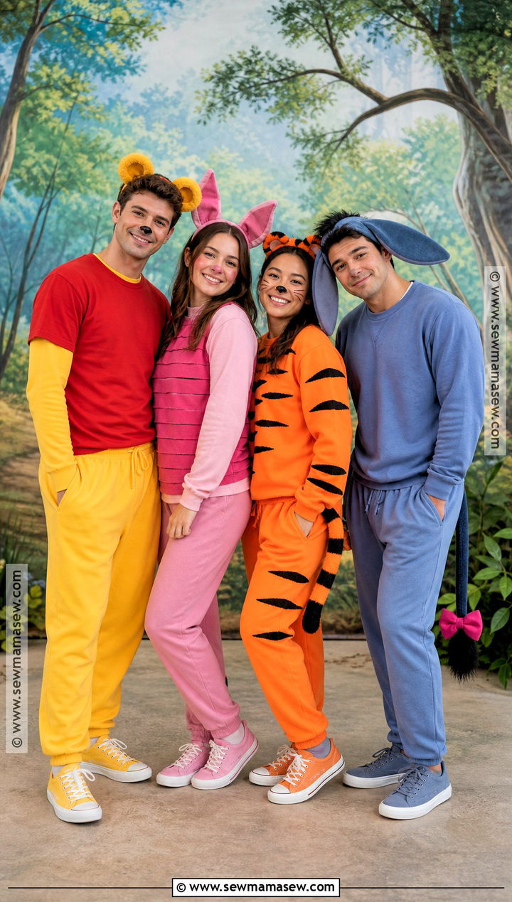 Winnie The Pooh Friends Costume - 35 costumes for 4