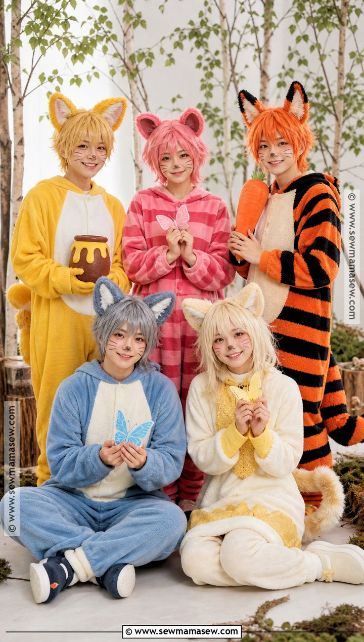 Winnie The Pooh Friends Group Costume - 35 5 people halloween costumes