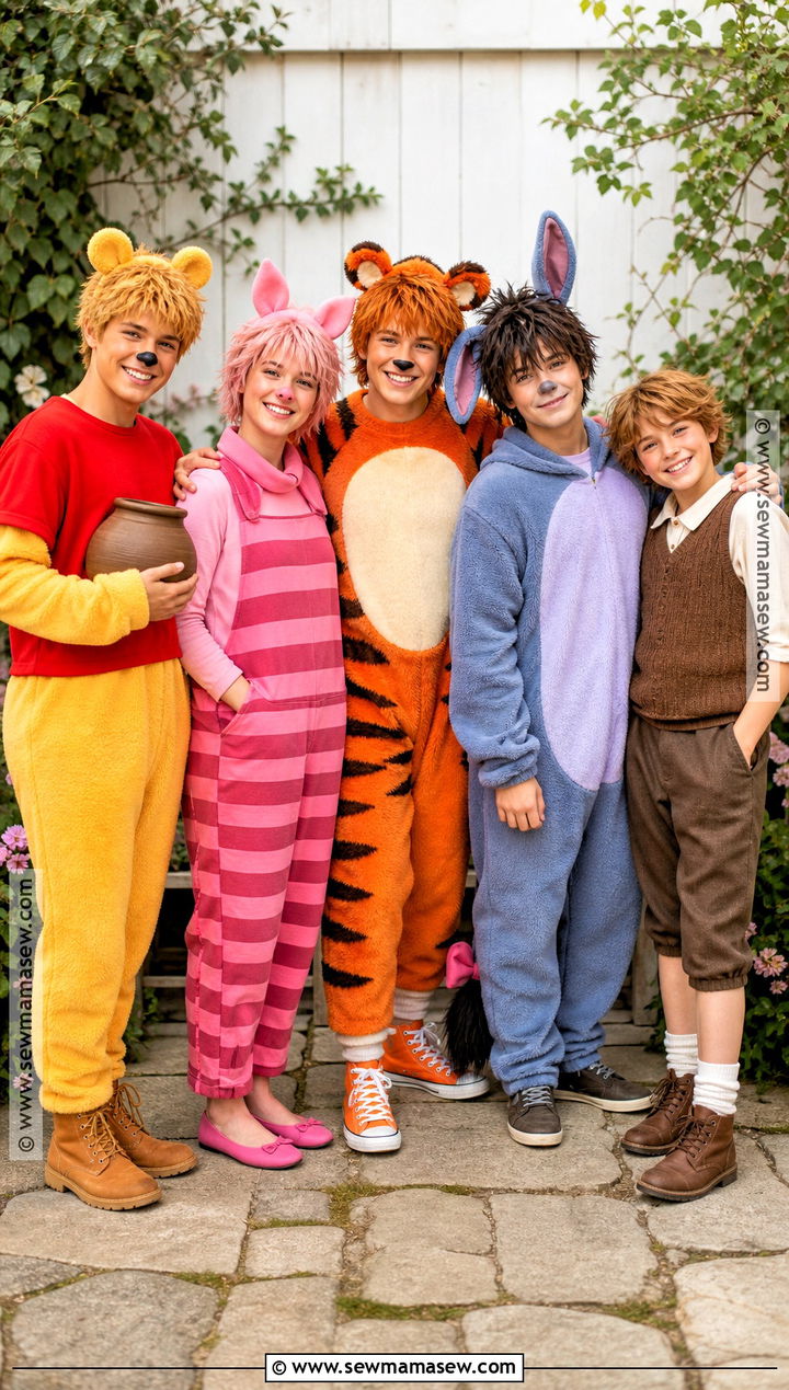 Winnie The Pooh Group Costume - 35 halloween costumes 5 people