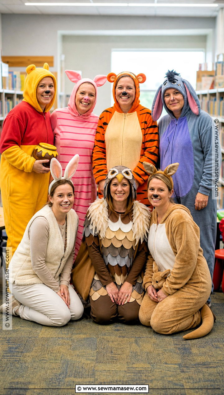 Winnie The Pooh Teacher Group Costume - 35 teacher halloween costumes group