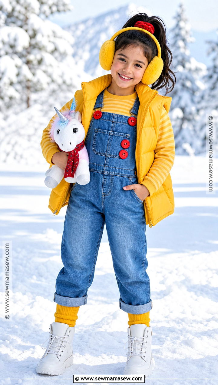 Winter Agnes Costume With Denim Overalls - 30 agnes costume ideas