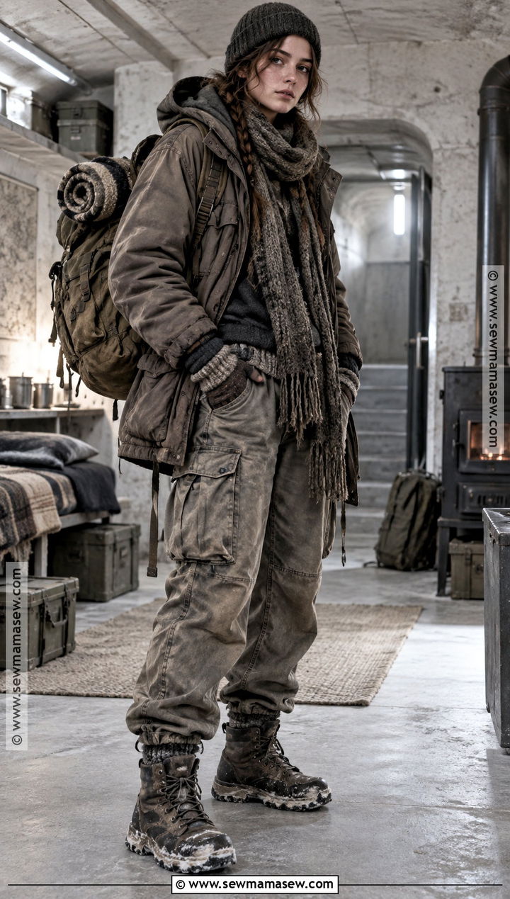 Winter Bunker Layered Outfit - 30 Zombie Apocalypse Aesthetic Outfits