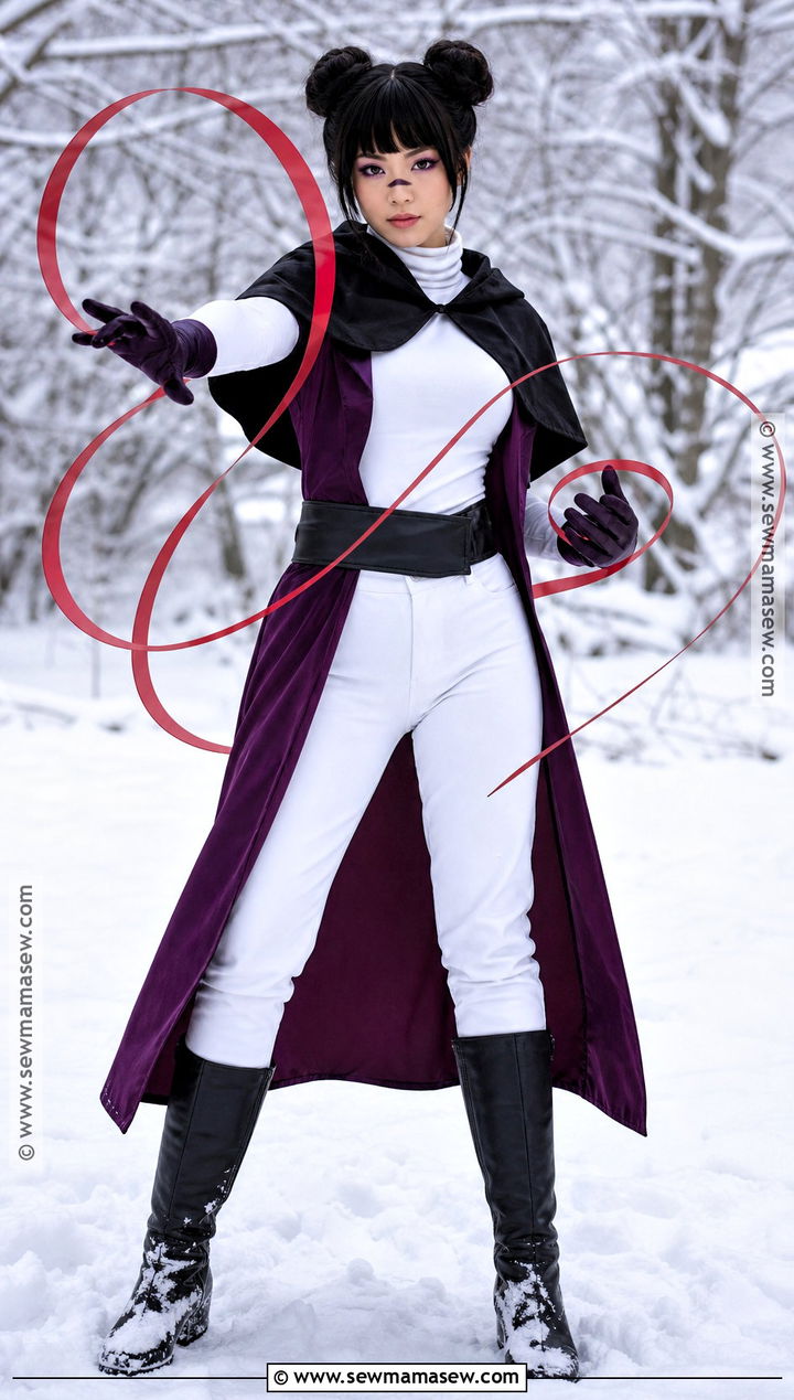 Winter Choso Cosplay With Purple Coat - 35 Choso Cosplay Fem Ideas