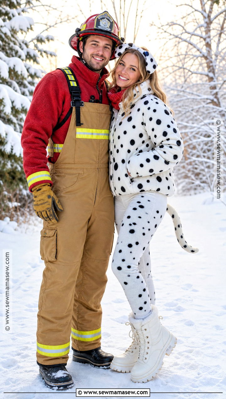 Winter Fireman And Dalmatian Costume - 30 Fireman And Dalmatian Costume Ideas for Couples