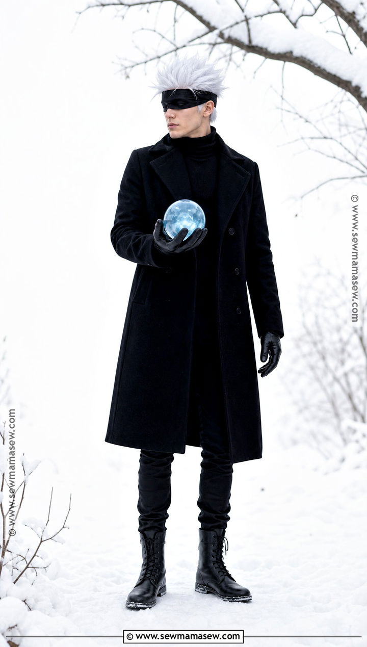 Winter Gojo Cosplay With Long Black Coat - 50 gojo cosplay ideas
