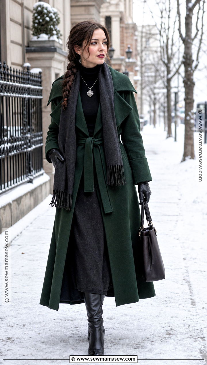 Winter Long Coat Witch Outfit - 35 witch outfit aesthetic ideas