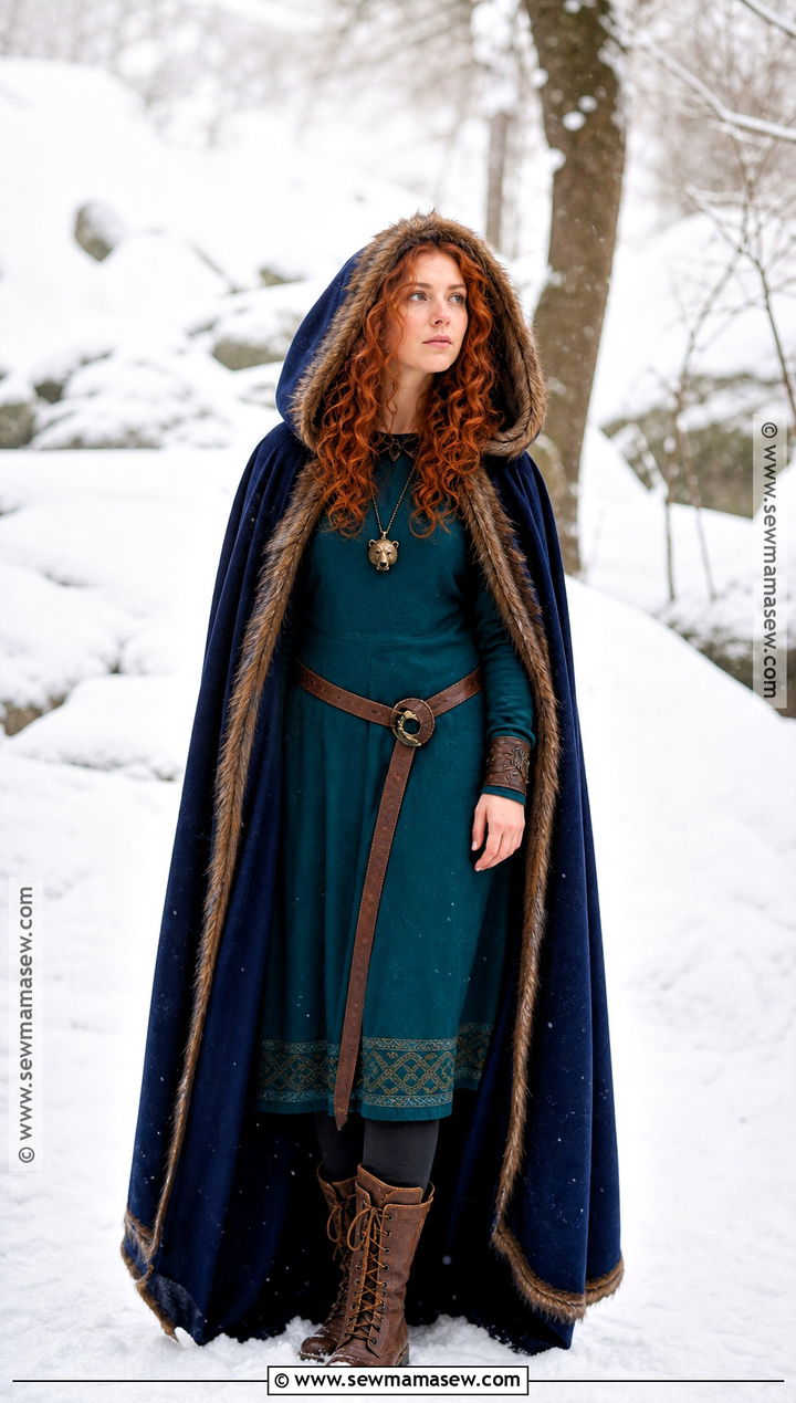 Winter Merida Costume With Fur Trimmed Cloak - 30 merida brave costume ideas