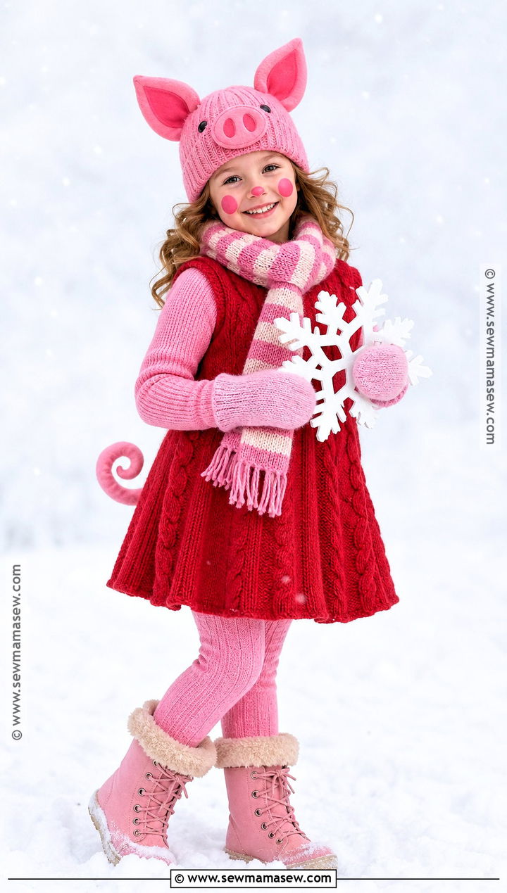 Winter Peppa Pig Costume With Scarf - 30 peppa pig costume ideas