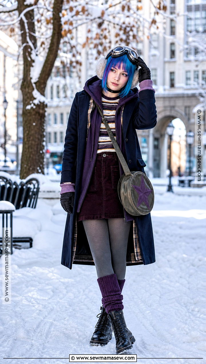 Winter Ramona Flowers Cosplay With Long Coat - 35 Ramona Flowers Cosplay Ideas