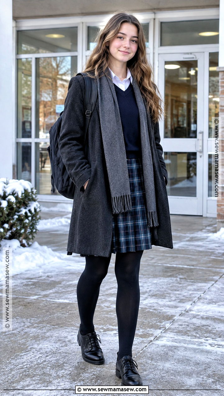 Winter School Uniform With Tights - 20 back to school uniform ideas