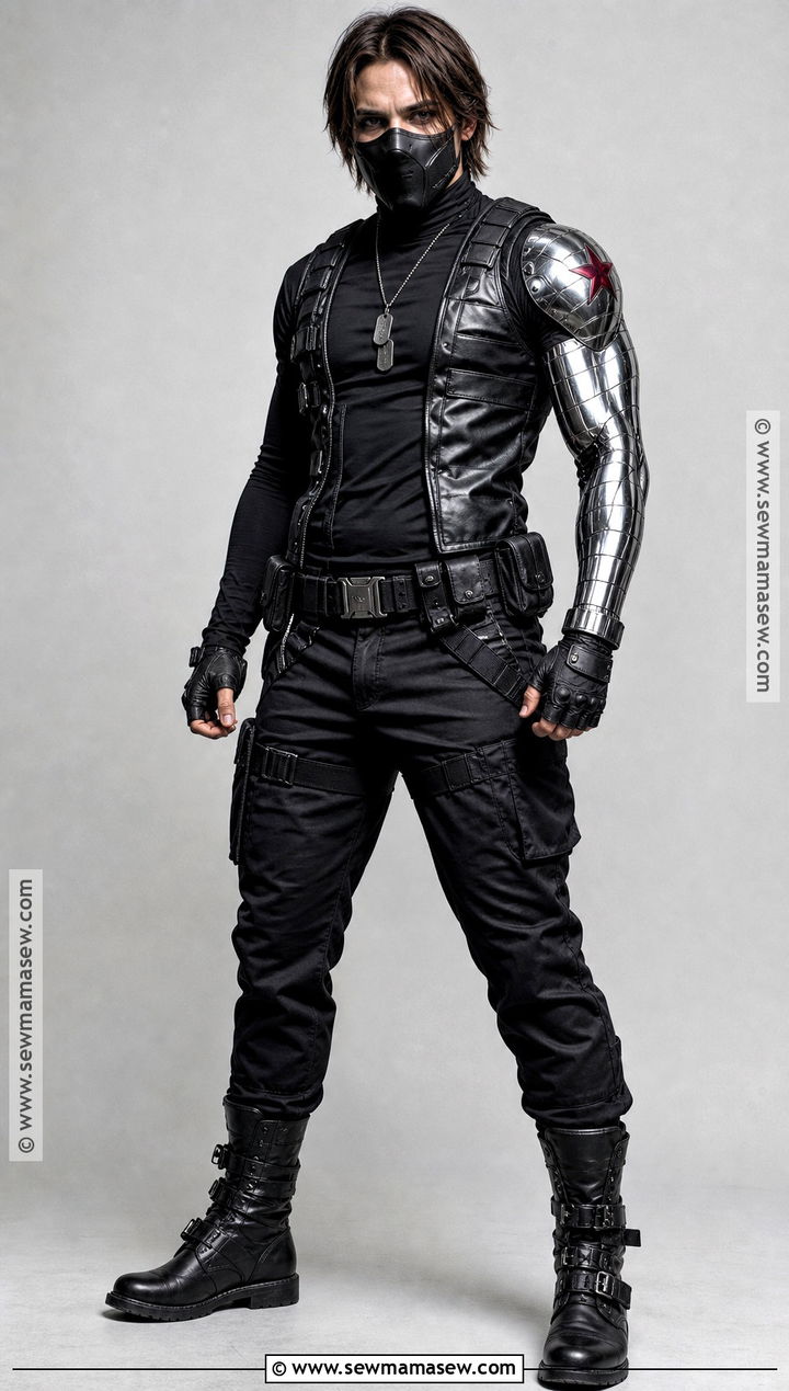 Winter Soldier Costume With Chrome Arm - 30 winter soldier costume ideas