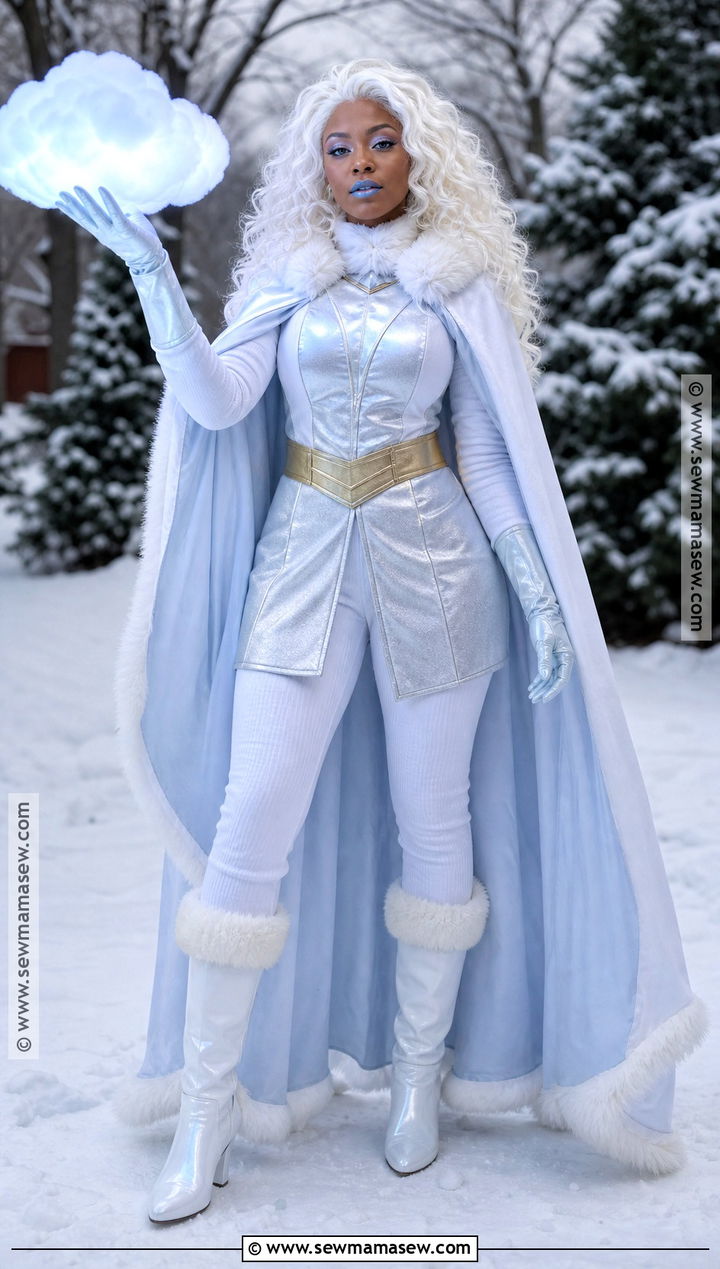 Winter Storm Cosplay With White Faux Fur Cape - 30 storm cosplay ideas