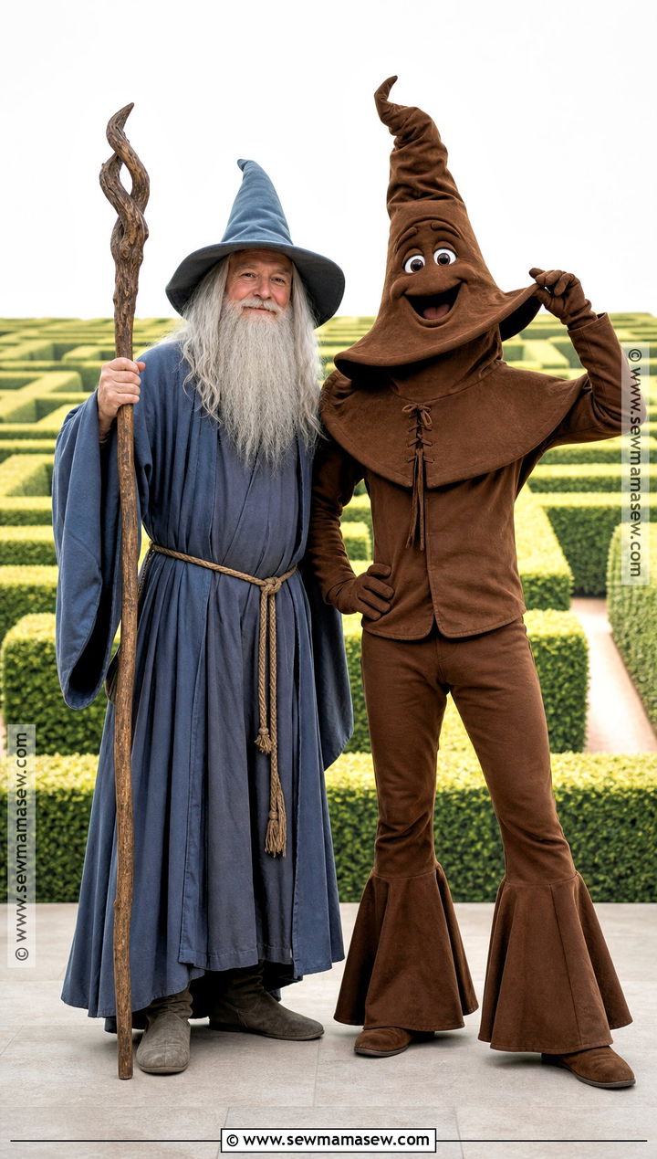 Wise Man And Talking Hat Duo Costume - 30 Labyrinth Costume Ideas