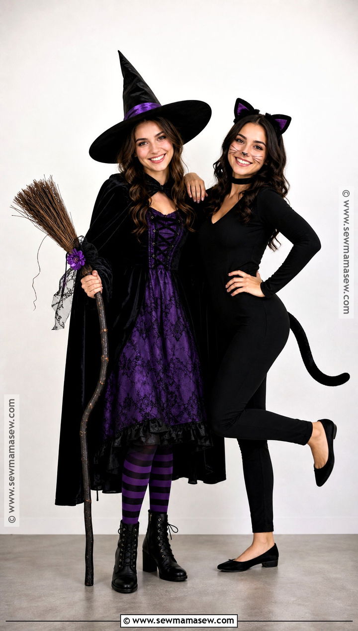 Witch And Black Cat Best Friend Costume - 45 best friend halloween costumes