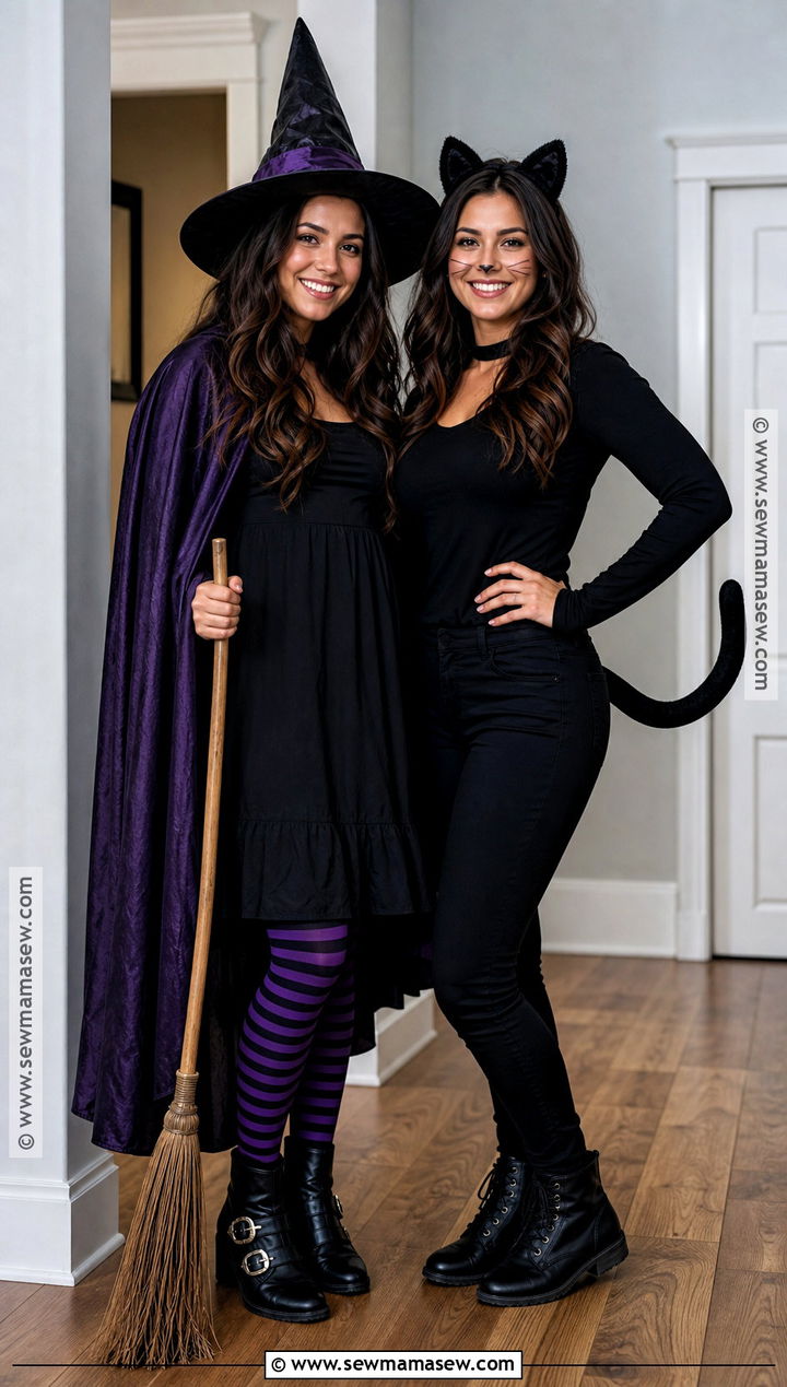 Witch And Black Cat Costume - 40 halloween costumes for two