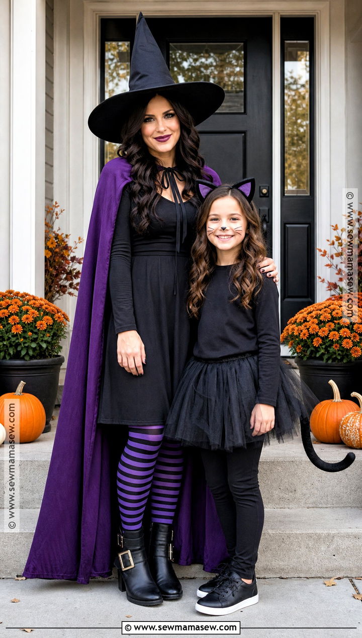Witch And Black Cat Costume - 30 Mommy And Me Costumes Daughters