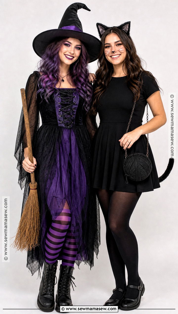 Witch And Black Cat Costume - 40 duo costume ideas for best friends