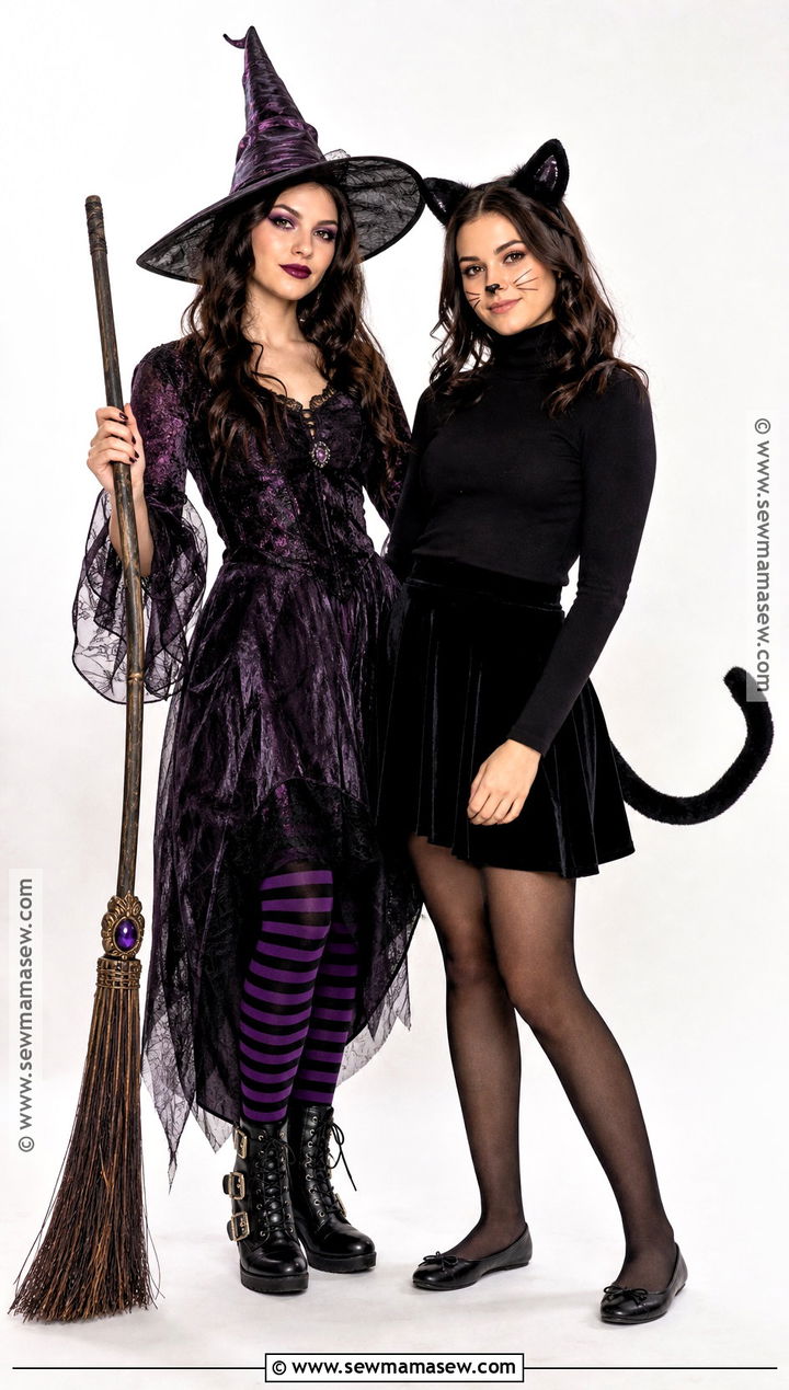Witch And Black Cat Costume - 30 2 ppl halloween costumes