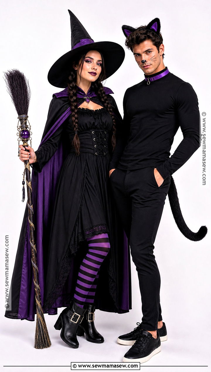 Witch And Black Cat Couples Costume - 40 unique couples halloween costume ideas