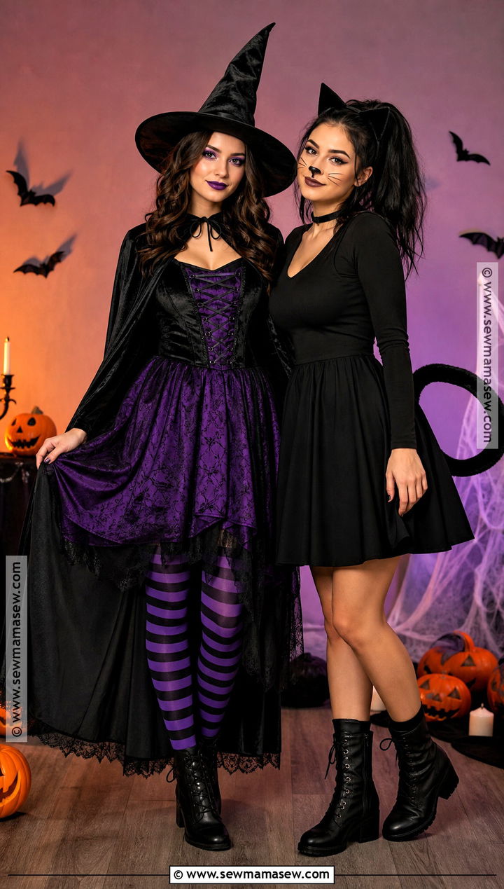 Witch And Black Cat Duo Costume - 40 costume halloween duo ideas