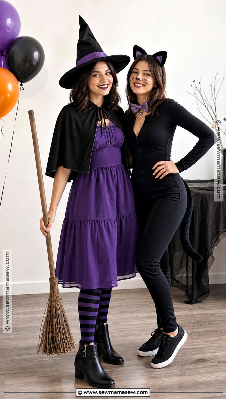 Witch And Black Cat Matching Costume - 30 Matching Costume Ideas