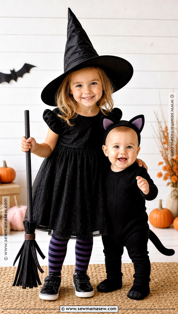 Witch And Black Cat Sister Costumes - 30 sister halloween costumes toddler for babies