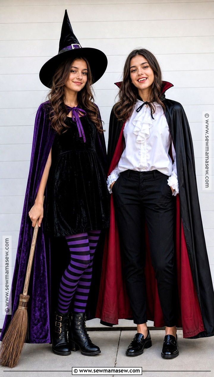 Witch And Vampire Costume - 40 halloween costumes teenage girl duo