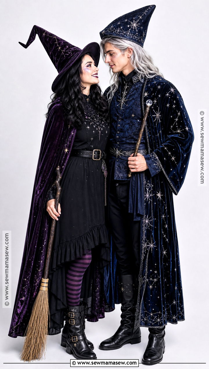Witch And Wizard Couple Costume - 30 Matching Couple Outfits Halloween