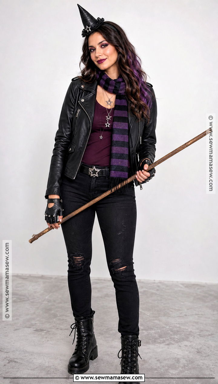 Witch Biker Girl Costume - 30 biker girl halloween costume ideas
