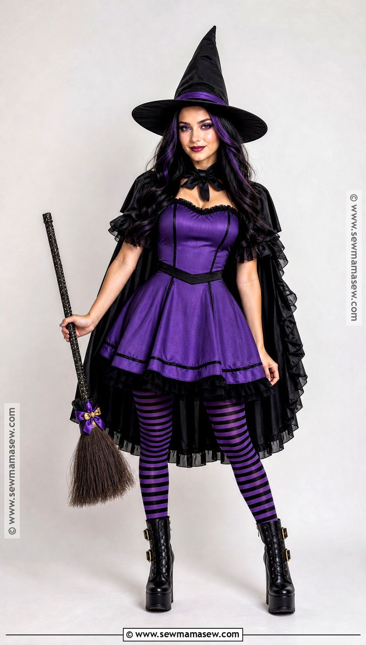 Witch Bratz Doll Costume With Purple Dress - 30 Bratz Doll Costume Halloween Ideas