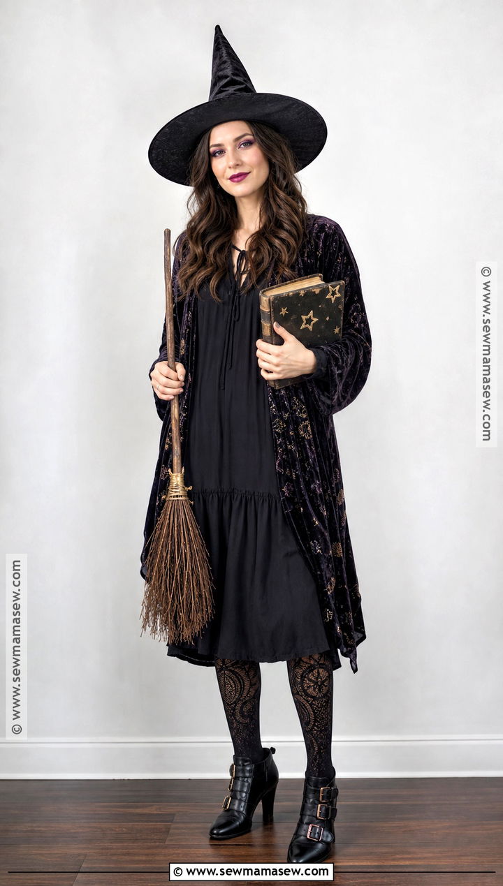 Witch Costume With Black Dress - 30 closet costumes