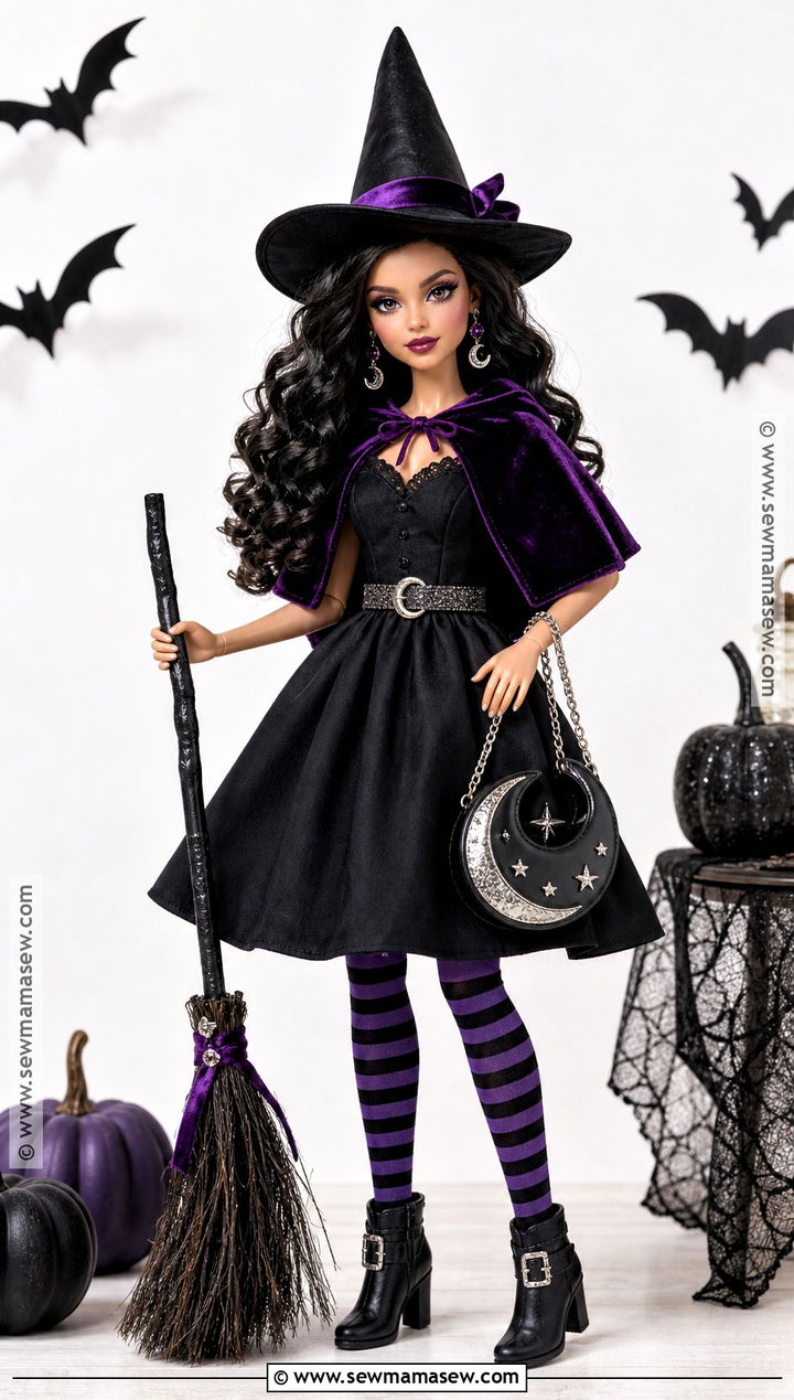 Witch Fashion Doll Costume - 40 doll halloween costume ideas