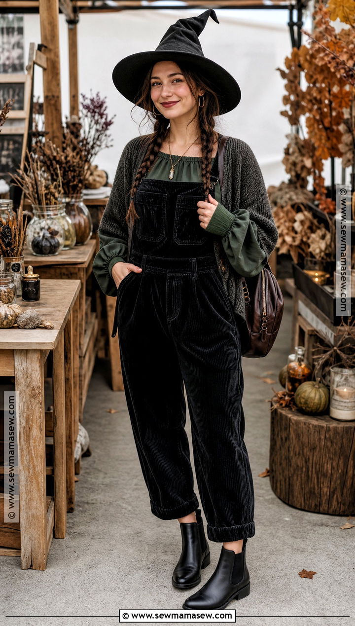 Witch Outfit With Overalls - 35 witch outfit aesthetic ideas