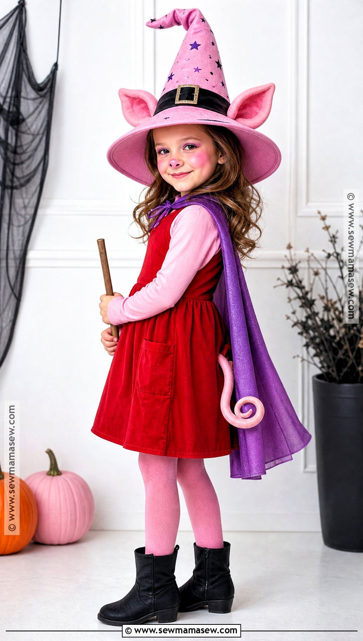 Witch Peppa Pig Costume With Purple Cape - 30 peppa pig costume ideas