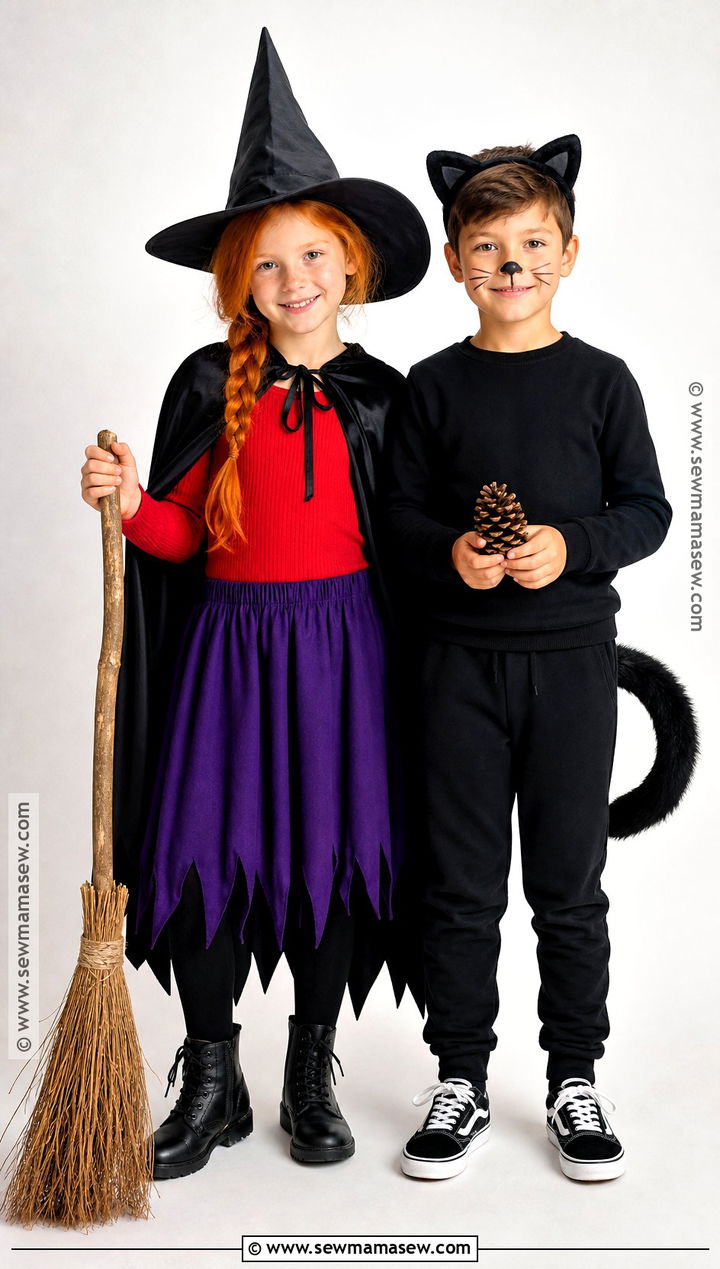 Witch and Cat Room on the Broom Costume - 30 room on the broom costume ideas
