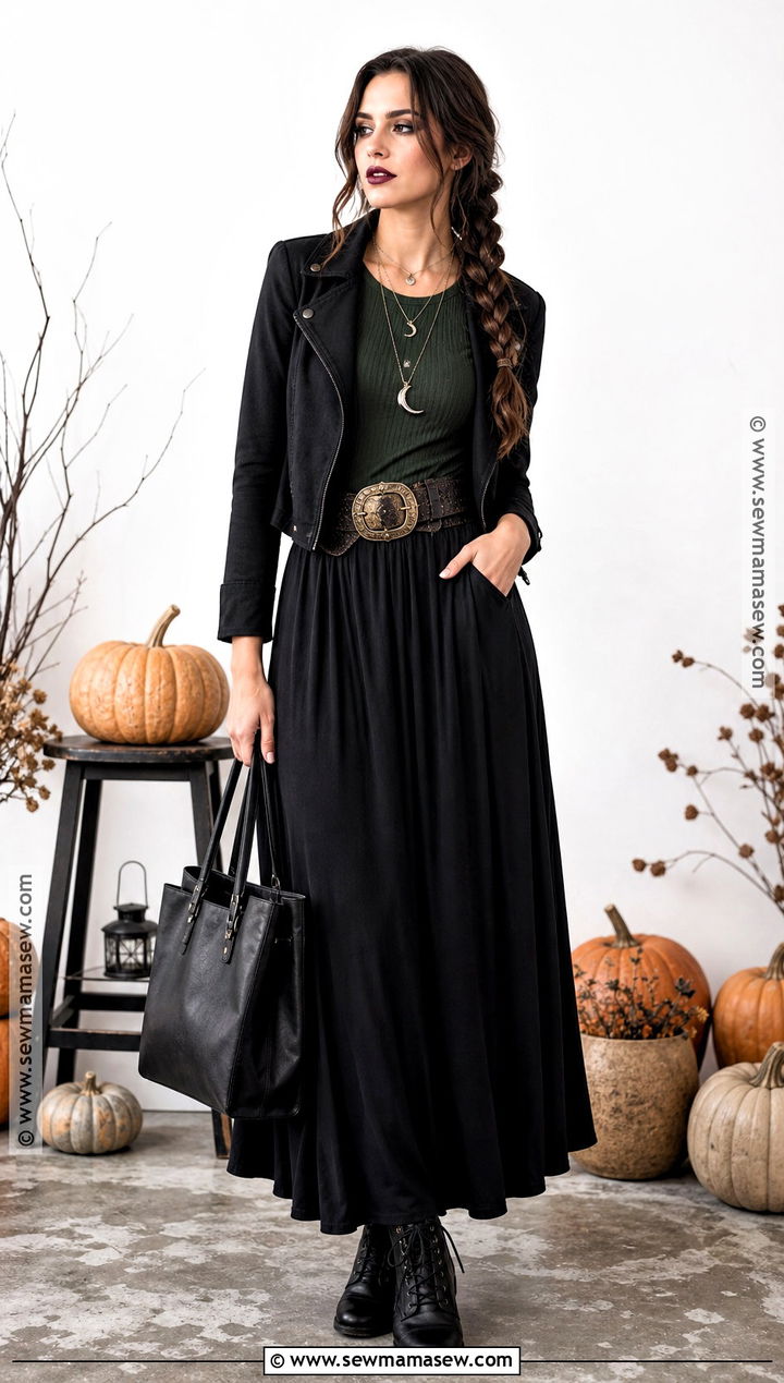 Witchy Maxi Skirt Halloween Outfit - 50 halloween outfit ideas