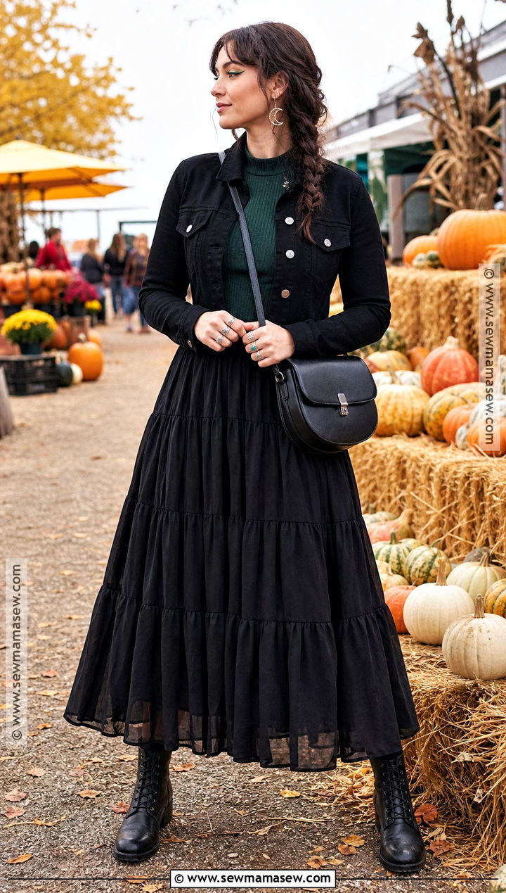 Witchy Maxi Skirt Halloween Outfit - 30 Halloween Fashion Ideas
