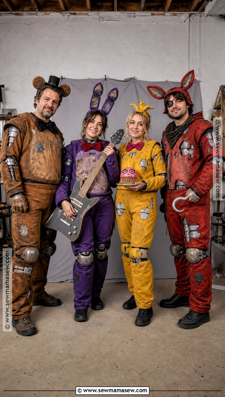 Withered FNAF Animatronic Group Costume - 30 fnaf group costume ideas
