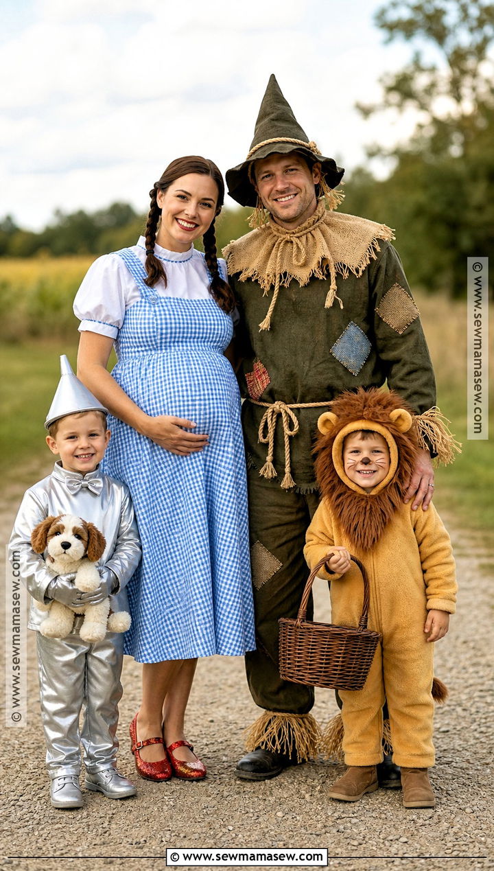 Wizard Of Oz Family Costume - 30 pregnant halloween costumes for family
