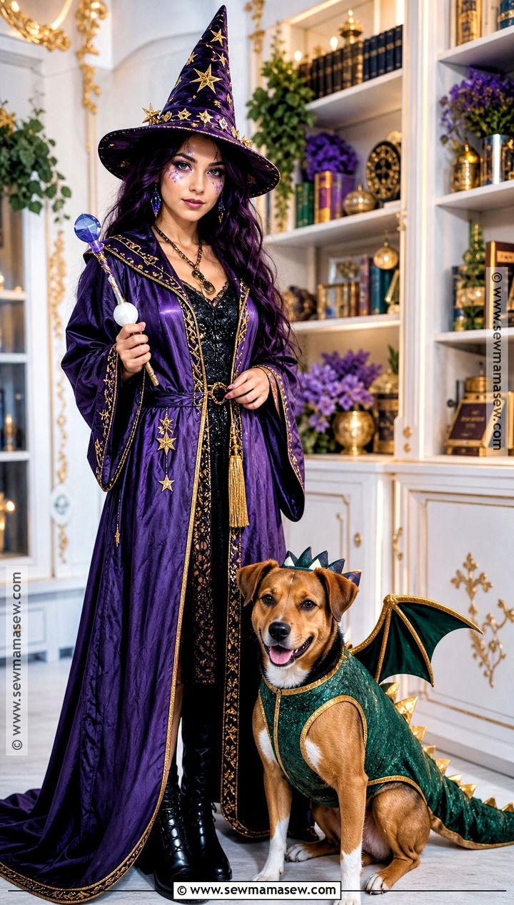 Wizard and Dragon Dog and Owner Costume - 30 dog and owner costumes