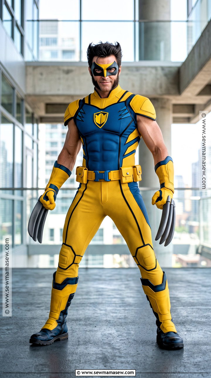 Wolverine Costume With Yellow And Blue Suit - 45 Halloween Costumes for Men