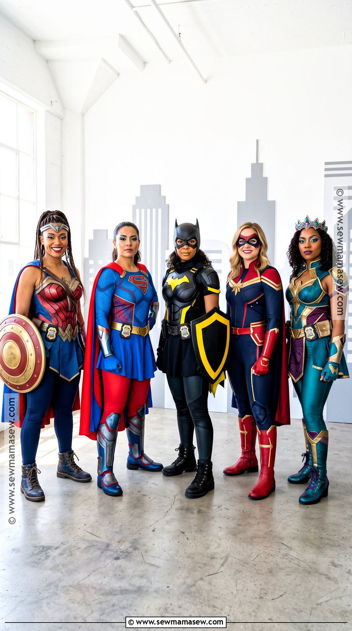 Women Superhero Group Costume - 35 girl group halloween costumes
