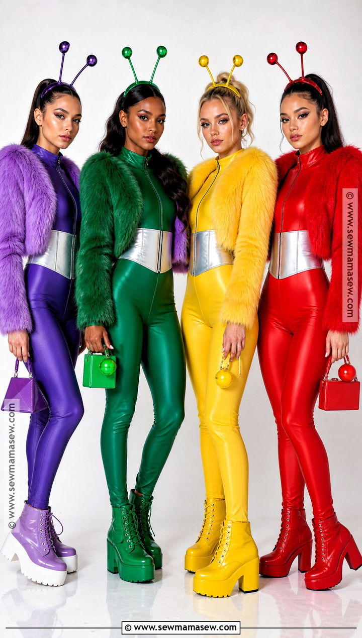 Womens Fitted Teletubbies Group Costume - 40 teletubbies costume ideas