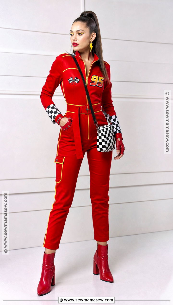 Womens Glam Lightning McQueen Costume - 30 lightning mcqueen halloween costume ideas