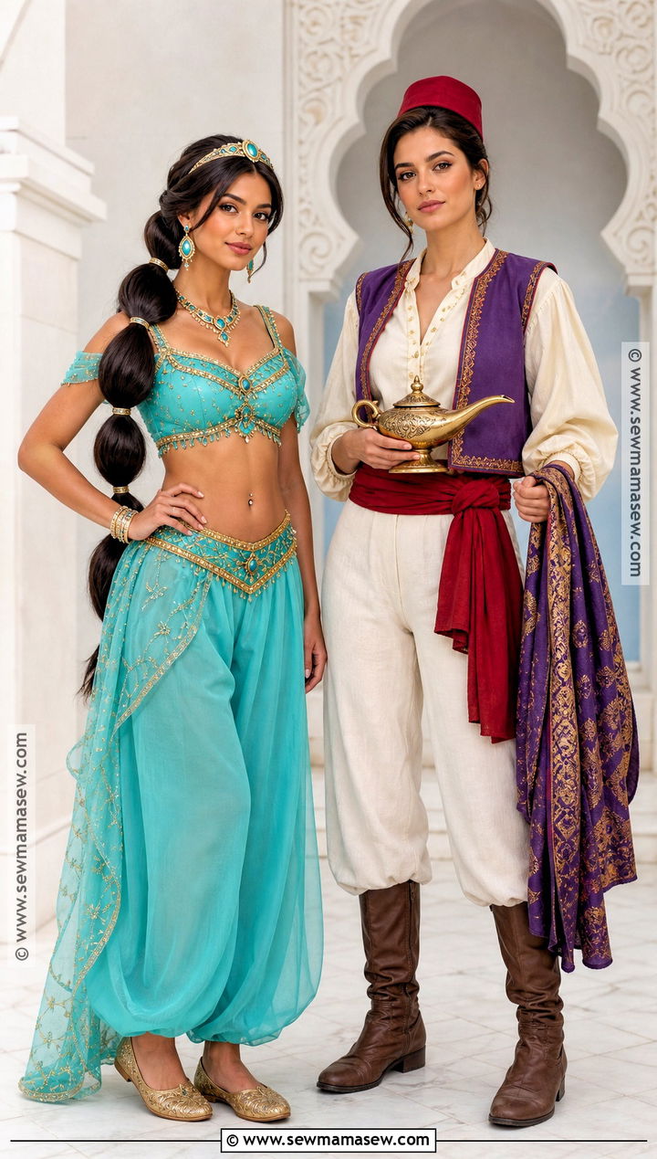 Womens Jasmine And Aladdin Duo Costume - 35 Jasmine And Aladdin Costumes