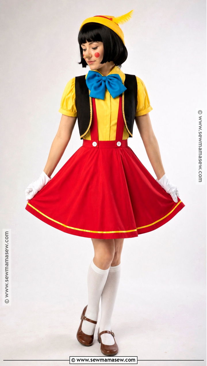 Womens Pinocchio Costume With Red Skirt - 30 pinocchio costume ideas