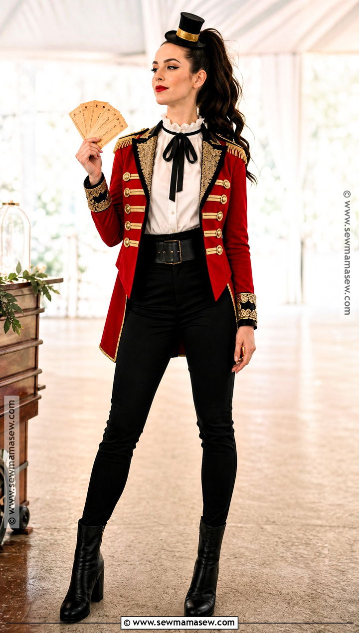 Womens Red Blazer Ringmaster Costume - 30 circus ringmaster costume ideas