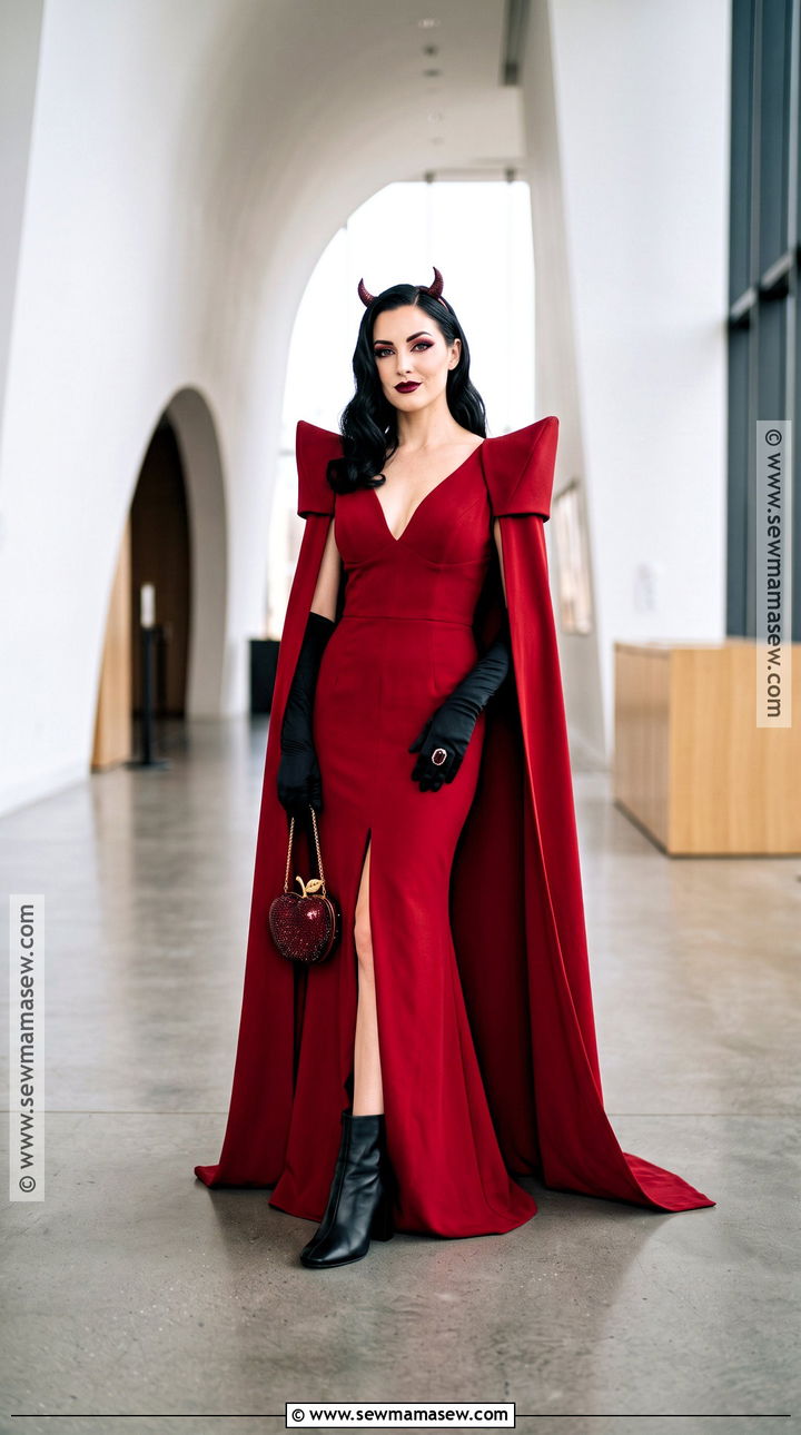 Womens Red Gown Lucifer Costume - 30 Lucifer Costume Ideas